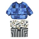 Ocean＆Ground（オーシャンアンドグラウンド）/BOY'S ソデアリショクジエプロン ベビー キッズ 入園準備 入学準備 男の子 男児 かわいい シンプル フリーサイズ ボーダー デニム アニマル 動物柄 人気 洗い替え 幼稚園 保育園