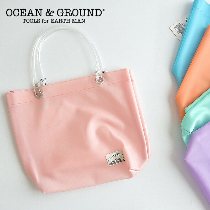 楽天nooksOcean＆Ground/プールバッグ BEACH MARKET オーシャンアンドグラウンド ビーチバッグ スイムバッグ トートバッグ ビニール PVC おしゃれ パステルカラー キッズ 子供 女の子 男の子 おしゃれ かわいい オーシャン＆グラウンド