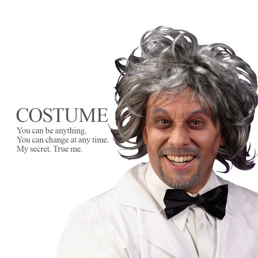 マッドサイエンティスト ウィッグ かつら 博士 白髪 シルバー ヘアー 科学者 学者 博士 アインシュタイン 仮装 ハロウィン コスプレ 衣装 コスチューム FUN WORLD