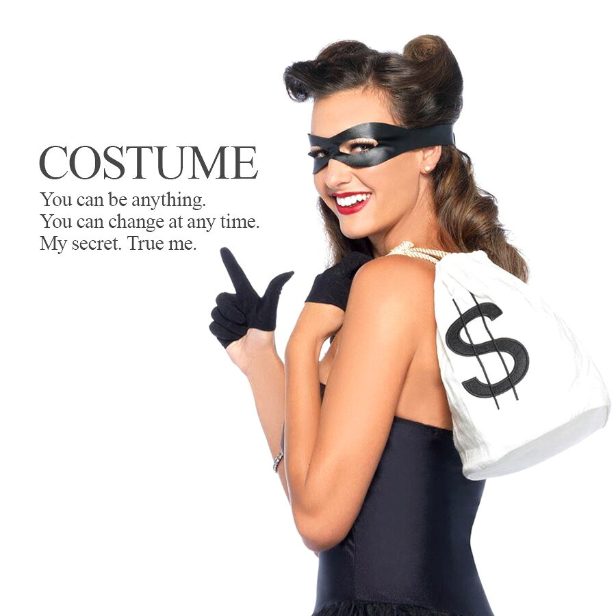 【即納売り切り】 なりきり銀行強盗 3点セット シーフ 盗賊 ハロウィン コスプレ 衣装 コスチューム 【Leg Avenue レッグアベニュー LG-A2740】【地味ハロウィン】