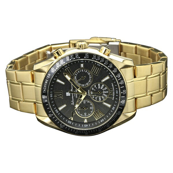 国内正規品 サルバトーレマーラ 時計 レディース 母の日 腕時計 手表 電波ソーラー ゴールド ブラック SM15116-GDBKGD ビジネス 男性 時計 誕生日 ギフト ランキング お祝い