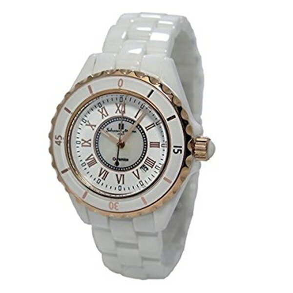 サルバトーレマーラ 腕時計（レディース） 国内正規品 サルバトーレマーラ 時計 レディース 腕時計 ホワイト セラミック デイカレンダー SM15151-PGWHR 時計 誕生日 ギフト 合格 社会人 記念日 内祝い 父の日 お祝い