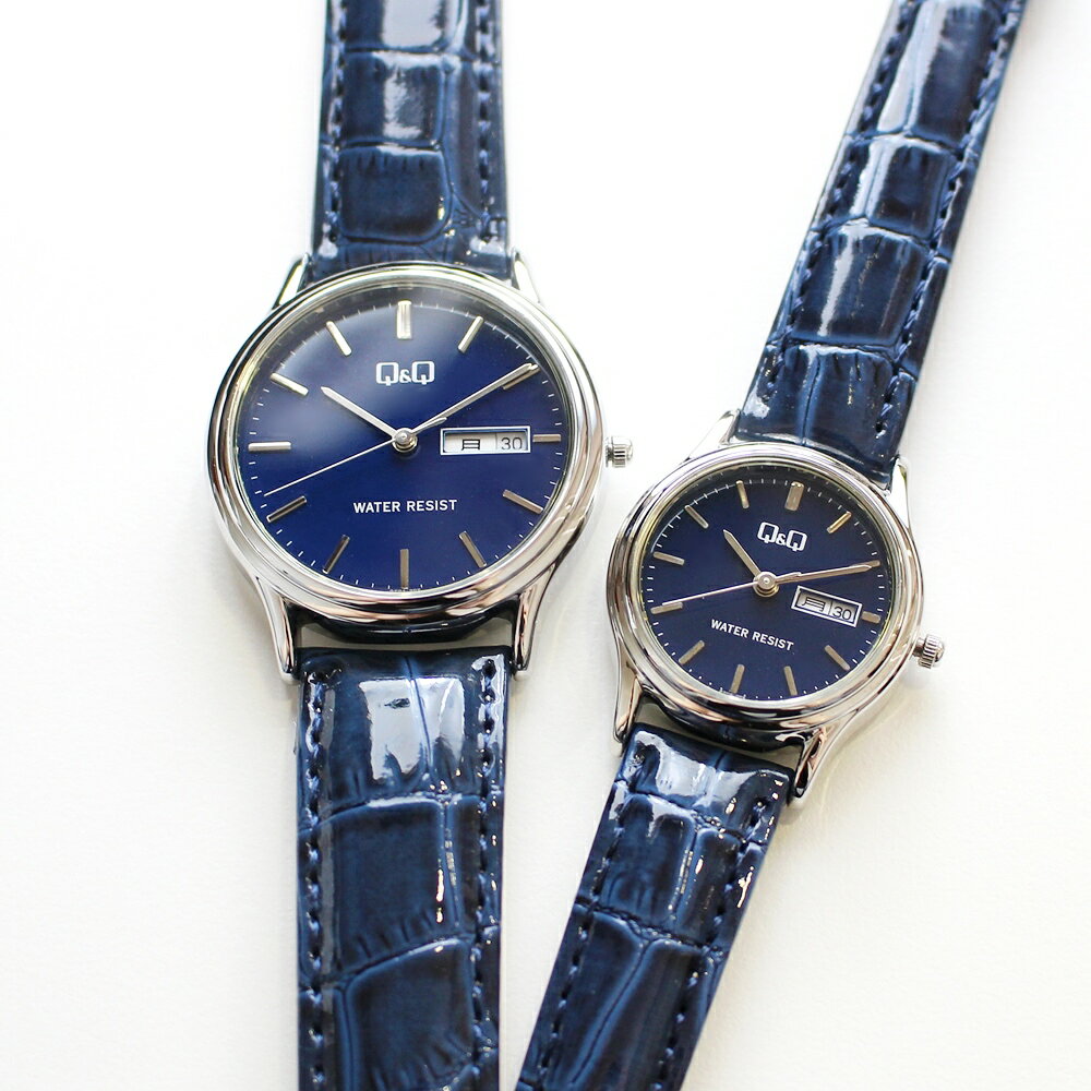 ペアボックスに入れてお届け！ 日常使い ロングセラー ペアウォッチ 日本製 国内正規品 シチズン 腕時計 手表 Q&Q 軽い 防水 チープ シチズン メンズ 父の日 レディース 母の日 日付 曜日 ブルー カップル 時計 ギフト お洒落 ランキング お祝い