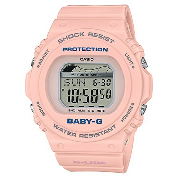 【国内正規品】CASIO BABY-G ベビーG ベビージー カシオ 時計 レディース 腕時計 G-LIDE ジーライド サーフィン タイドグラフ ムーンデータ ピンクカラー 20気圧防水 BLX-570-4JF 男女 カップル ペアセット 誕生日 お祝い ギフト お洒落 記念日 母の日 父の日 2022