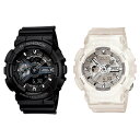 CASIO カシオ Gショック ベビーG 腕時計 手表 ペアウォッチ デジタル&アナログ アナデジ ブラック ホワイト 20気圧防水/10気圧防水 海外モデル ...