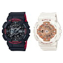 CASIO カシオ Gショック ベビーG 腕時計 手表 ペアウォッチ デジタル&アナログ アナデジ レッド×ブラック ローズゴールド×ホワイト 20気圧防水/1...