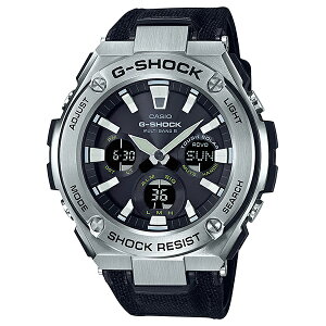 カシオ 時計 メンズ 腕時計 Gショック G-SHOCK ジーショック G-STEEL Gスチール アナデジ タフソーラー 多機能 シルバー×ブラック クロス タフレザー 20気圧防水 GST-W130C-1A ビジネス 男性 誕生日 お祝い ギフト 合格 入学 卒業 社会人 記念日 母の日 父の日 2022