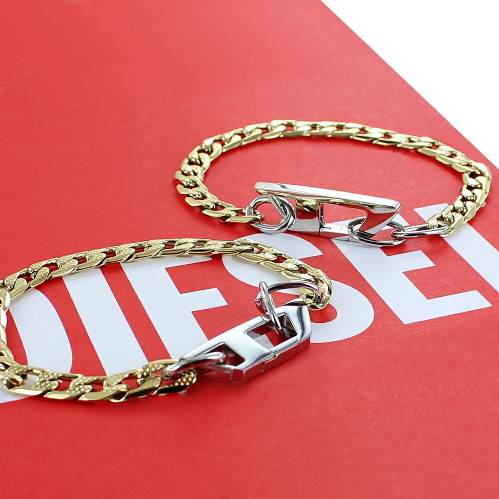 ペアブレスレット お揃い ディーゼル チェーンブレスレット ブランド おしゃれ メンズ レディース カップル 男性 女性 プレゼント ペアアクセサリー ペアジュ...