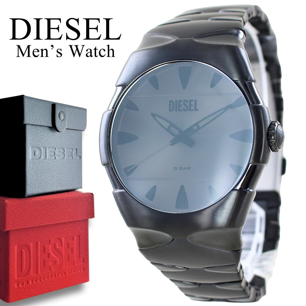 ディーゼル 腕時計 メンズ D-SRUPTOR 42mm ブラック 偏光ガラス ブラックメタル クオーツ DIESEL プレゼント ギフト 成人 卒業 入学