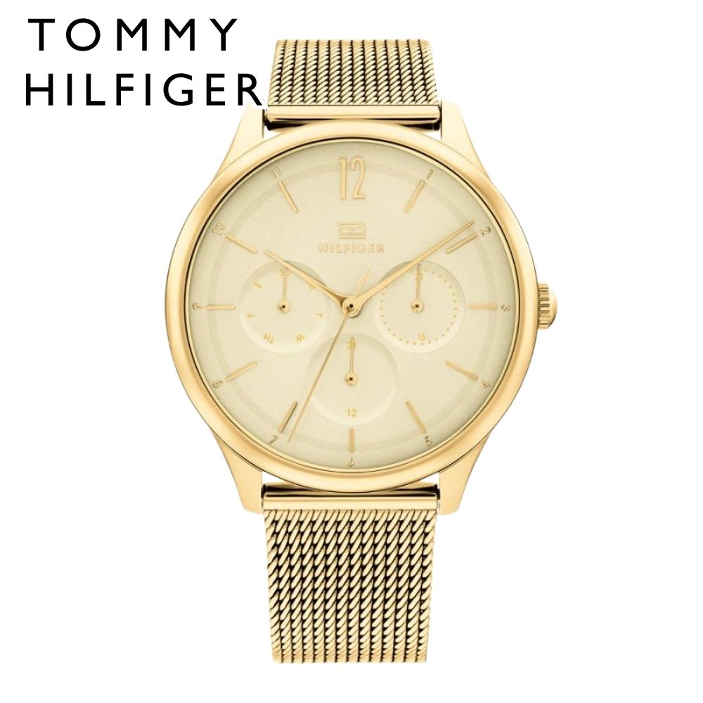 トミーヒルフィガー 腕時計 レディース ゴールド ブレスレット カレンダー 日付 曜日 ブランド 時計 女性用 おしゃれ 上品 ビジネス カジュアル 誕生日 記念日 ギフト 成人 卒業 入学