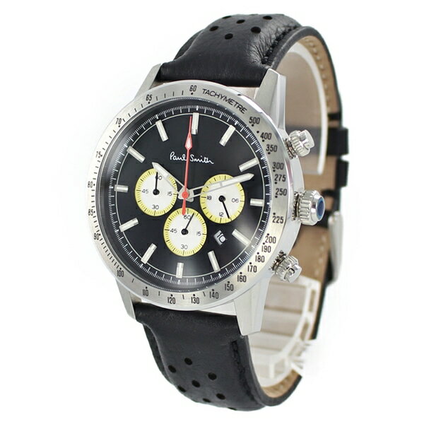 ポールスミス 腕時計 メンズ Paul Smith ポールスミス 時計 メンズ 腕時計 クロノグラフ シンプル ブラック 黒 レザー PS0110001 時計 合格 社会人 記念日 内祝い 父の日 お祝い