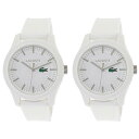LACOSTE ラコステ ペアウォッチ シェア 腕時計 手表 L.12.12 ホワイト ラバー 20107622010762ペアセット カップル 誕生日 ギフト...