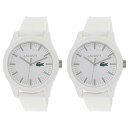 LACOSTE ラコステ ペアウォッチ シェア 腕時計 L.12.12 ホワイト ラバー 20107622010762ペアセット カップル 誕生日 ギフト 記念日 内祝い 母の日 お祝い