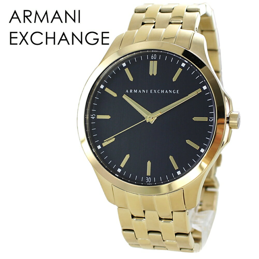 アルマーニエクスチェンジ 時計 メンズ 腕時計 Hampton 黒文字盤 ゴールド ステンレス 男性 AX2145 ビジネス 男性 時計 誕生日 ギフト 内祝い 母の日 お祝い