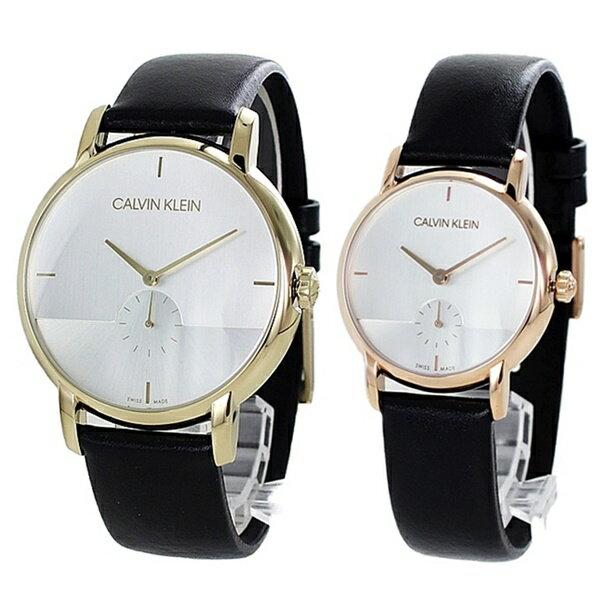 訳あり BOX無し 収納ケース付き 1本用 大人 ペアギフト ペアウォッチ 40代 50代 カルバンクライン 腕時計 手表 メンズ レディース ブラック レザー シンプル 時計 クリスマスプレゼント