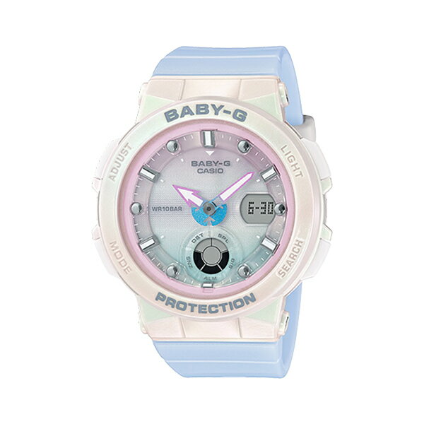 カシオ Baby-G 腕時計（メンズ） 【アウトドア・旅行に！】CASIO BABY-G ベビーG ベビージー カシオ レディース 腕時計 アナデジ ライトブルー 海外モデル BGA-250-7A3 誕生日 ギフト 記念日 内祝い 父の日 お祝い