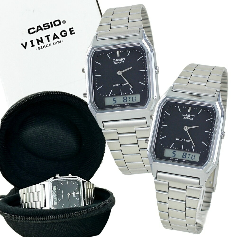 家族で使える ペアウォッチ 日本未発売 海外限定 カシオ デジタル 腕時計 手表 収納ケース 付き アナログデジタル お揃い ペア 親子 友達 兄弟 姉妹 夫婦...