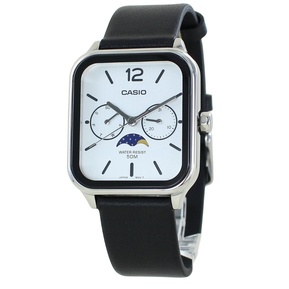 海外限定モデル カシオ スタンダード チプカシ ムーンフェイス 腕時計 手表 メンズ 父の日 レディース 母の日 収納ケース付き ブラック 革ベルト 誕生日プレゼント 中学生 高校生 大学生 彼氏 彼女 父 母 誕生日プレゼント 記念日 ギフト 海外モデル ランキング お祝い