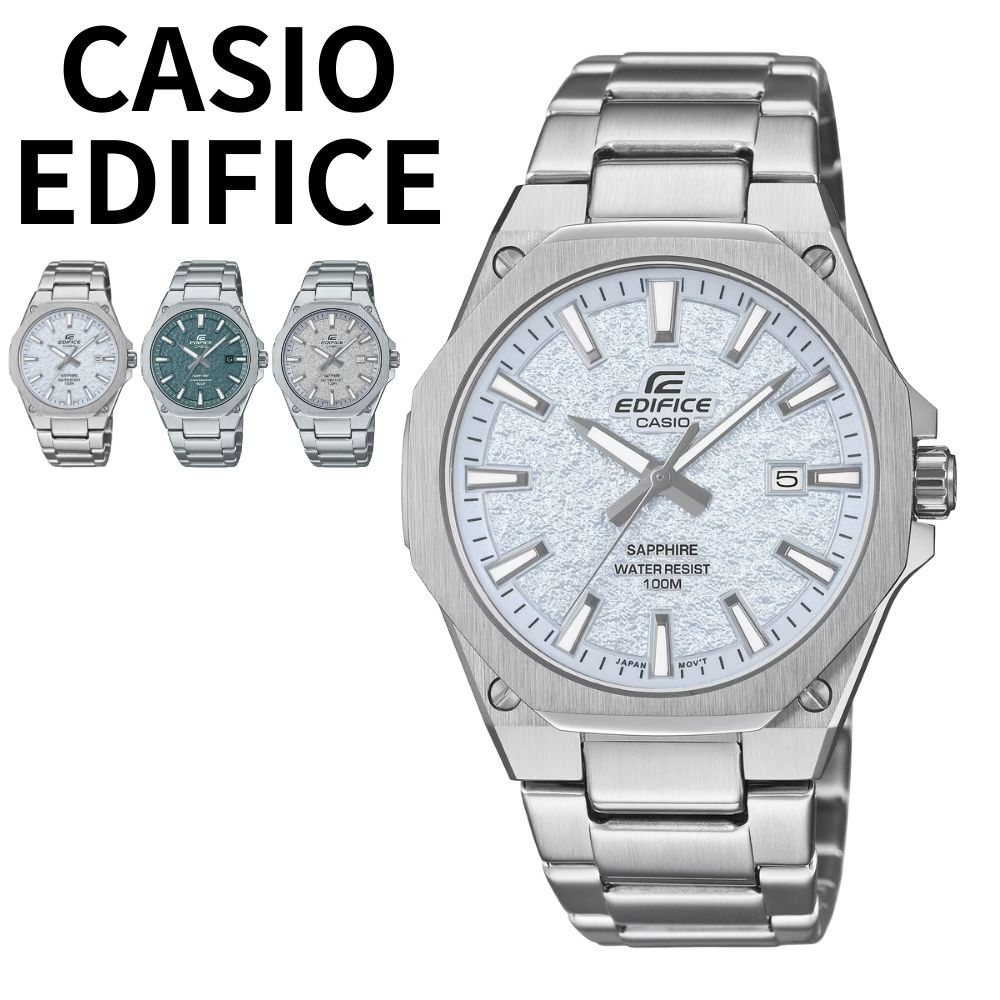 国内未流通アイテム CASIO エディフィス メンズ 腕時計 薄型 アナログ 100m防水 メタル 海外限定カラー..