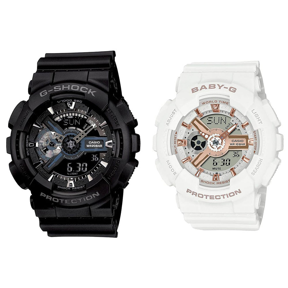 カシオ 腕時計 手表 防水 ペアウォッチ G-SHOCK×BABY-G ジーショック×ベビージー ブラック ホワイト 特別ペアBOX GA-110-1BJFBA-110RG-7A ランキング お祝い
