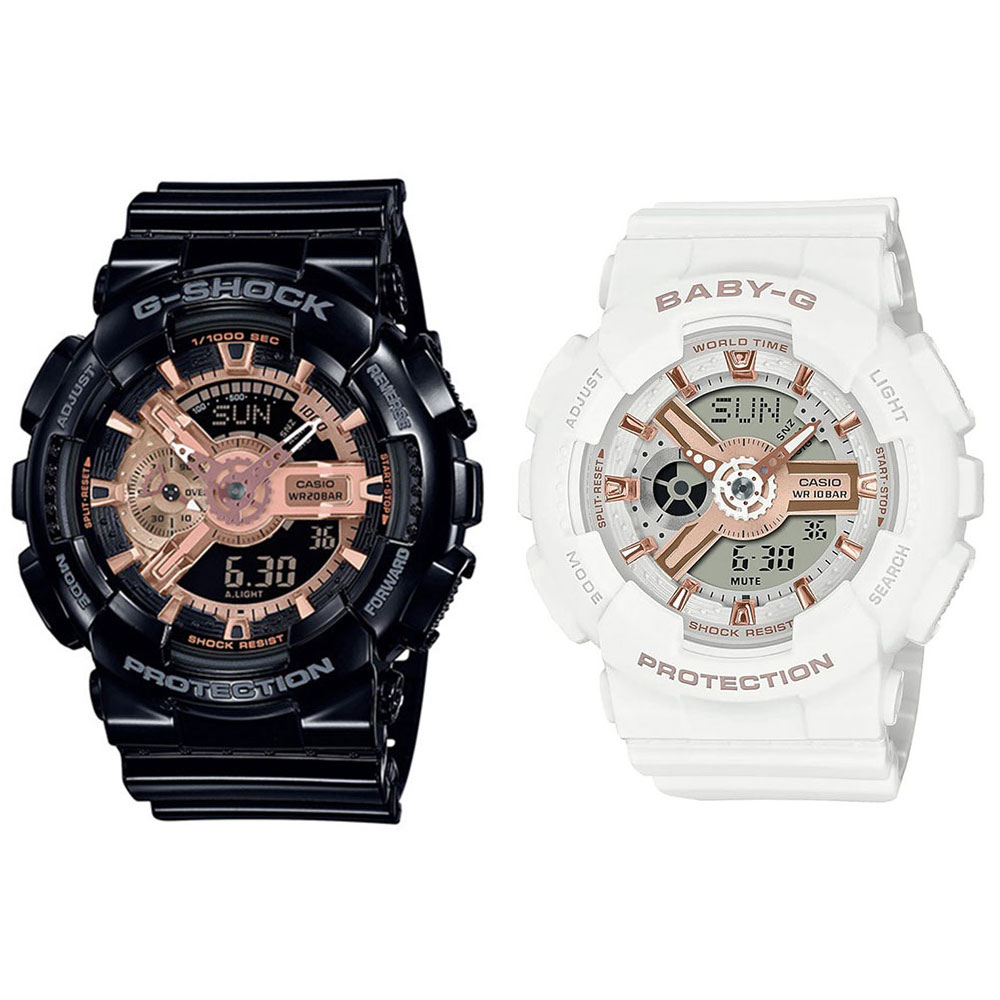 カシオ 腕時計 手表 防水 ペアウォッチ G-SHOCK×BABY-G ジーショック×ベビージー ブラック ホワイト 特別ペアBOX GA-110MMC-1AJFBA-110XRG-7A ランキング お祝い