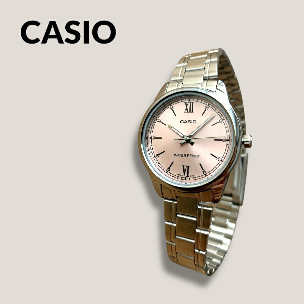 カシオ CASIO 腕時計 レディース 収納ケース付き チープカシオ チプカシ ステンレス シルバー ピンク シンプル 日常使い プレゼント ギフト 時計 女性用 彼女 母 妻 誕生日 就職祝い 入学祝い 日本未発売 海外モデル ★腕時計の保管やプレゼントにも便利な「腕時計ケース付き」です。 こちらの商品は腕時計のみの販売になります。 カシオ専用ブランド箱は付属いたしません。 腕時計はこちらの収納ケースに入れてお届けいたします。 ----------------------------------------------- 【上品なデザインと信頼のカシオ品質／シンプルで洗練された大人の定番ウォッチ】 可憐なライトピンク文字盤と輝きのあるシルバーステンレスバンドが魅力のレディース腕時計です。 ステンレススチール製のバンドは耐久性が高く、長時間の着用でも快適。日常生活防水機能付きで、普段使いにも安心です。 シンプルなデザインは年代やシーンを問わず愛用でき、誕生日や記念日、就職祝い、母の日、クリスマスなど、大切な方へのギフトにも最適です。 ■ブランド：CASIO&nbsp;(カシオ)海外モデル ■クオーツ(電池式)&nbsp; ■電池交換・ベルト調整について：量販店の時計売り場や最寄りの腕時計店で可能なモデルです。 ■防水性：日常生活防水 ■サイズ(約) ケース：35&nbsp;×&nbsp;28.5&nbsp;×&nbsp;8&nbsp;mm ベルト腕周り：最長19.5cm ■質量：53&nbsp;g ■ベルトカラー：シルバー ■付属品：腕時計ケース(1本用) ■保証期間：1年間保証 LTP-V005D-4B2-dc カシオ&nbsp;腕時計&nbsp;レディース&nbsp;ステンレス&nbsp;メタルバンド&nbsp;クラシック&nbsp;シンプル&nbsp;レトロ&nbsp;ビジネス&nbsp;カジュアル&nbsp;アナログ&nbsp;ウォッチ&nbsp;クオーツ&nbsp;日常生活防水&nbsp;就職祝い&nbsp;卒業祝い&nbsp;入学祝い&nbsp;誕生日&nbsp;記念日&nbsp;プレゼント&nbsp;母の日&nbsp;クリスマス&nbsp;ギフト&nbsp;贈り物&nbsp;海外モデル&nbsp;チプカシ&nbsp;チープカシオ関連商品カシオ CASIO 腕時計 レディース 収納ケース付き チープカシオ ...カシオ CASIO 腕時計 レディース 収納ケース付き チープカシオ ...カシオ CASIO 腕時計 レディース 収納ケース付き チープカシオ ...4,900円4,900円4,900円海外限定モデル カシオ 腕時計 レディース 収納ケース付き ブラック ...カシオ CASIO 腕時計 レディース 収納ケース付き チープカシオ ...レアコレクション 日本未発売 カシオ レディース 女の子 腕時計 収納...4,900円4,900円4,900円正規品 カシオ 腕時計 レディース シンプル アナログ 日付 曜日表示...海外限定 カシオ 腕時計 レディース キッズ 女の子 チープカシオ 収...カシオ CASIO 腕時計 レディース 収納ケース付き チープカシオ ...4,900円4,900円4,980円