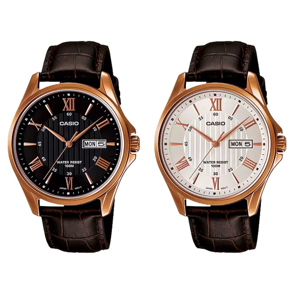 直輸入レアモデル カシオ メンズ 腕時計 収納ケース付き 防水 チープカシオ チプカシ 海外限定カラー レザー ブラウン シンプル クラシック ビジネス プレゼント ギフト 男性 CASIO 時計 クリスマスプレゼント ランキング お祝い