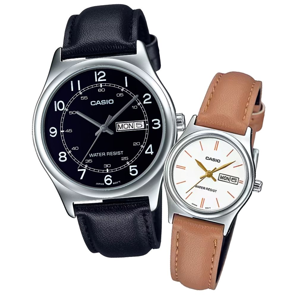 日本未発売 ペアウォッチ カシオ 腕時計 カップル ペアセット ブラック ブラウン 革ベルト メンズ レディース シンプル 軽量 誕生日 記念日 プレゼント ギフト ペア腕時計 CASIO 海外限定モデル ランキング お祝い