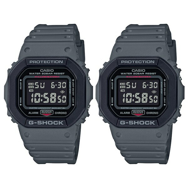 ペア ウォッチ カジュアル カップル CASIO G-SHOCK Gショック ジーショック カシオ メンズ レディース 腕時計 デジタル スクエアフェイス ストリートファッション グレー ブラック 海外モデル …