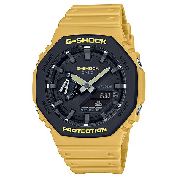 カシオ ビジネス腕時計 レディース CASIO G-SHOCK Gショック ジーショック カシオ 時計 メンズ レディース 腕時計 アナデジ 八角形 薄型ケース カーボンコアガード イエロー ユーティリティカラー GA-2110SU-9A ビジネス 男性 誕生日 ギフト 内祝い 母の日 お祝い