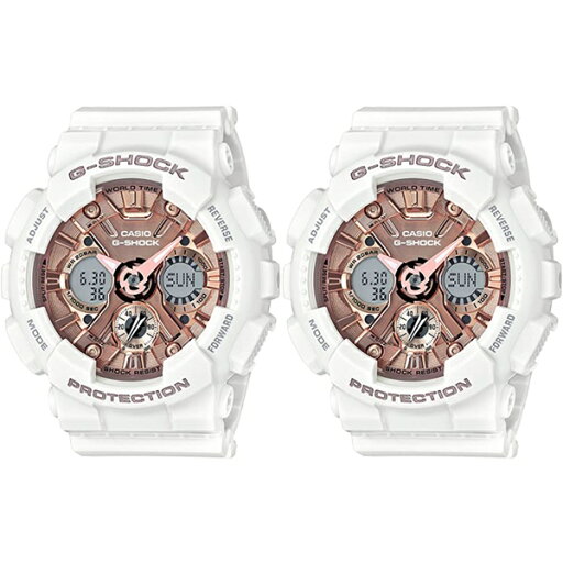 ペア ウォッチ ホワイト お揃い デジタル 時計 Gショック ジーショック カシオ 腕時計 手表 メンズ レディース BASIC ビッグケースシリーズ Sシリーズ アナログ アナデジ ミッドサイズ ペアウォッチ 海外モデル 合格 社会人 記念日 ポイント消化