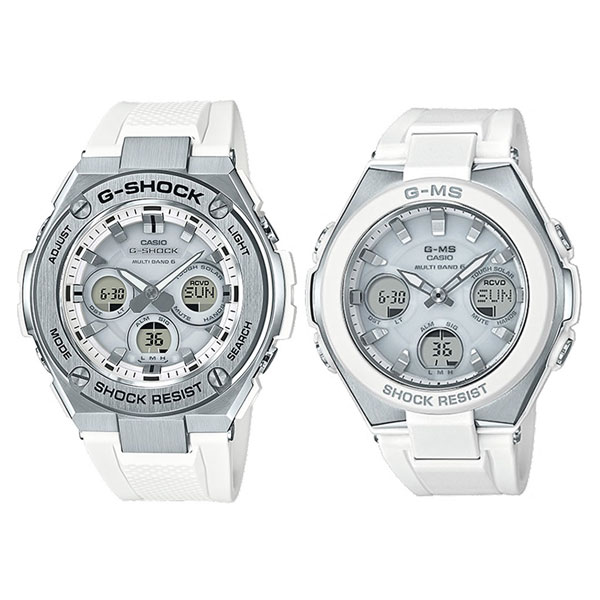国内正規品 カシオ Gショック×ベビーG 大人のペアウォッチ 腕時計 手表 電池交換不要!電波ソーラー 高機能 アナデジ ホワイト 白セット GST-W310-7AJFMSG-W100-7AJF ランキング お祝い