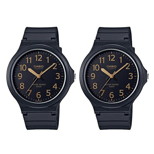 【時計収納ケース付き!】【国内正規品】CASIO カシオ 腕時計 手表 レトロなペアウォッチ チープカシオ チプカシ 同モデル2本組 シンプル アナログ 黒 ブラック MW-240-1B2JHMW-240-1B2JH 男女 カップル ペアセット 誕生日 ギフト お洒落 ランキング お祝い