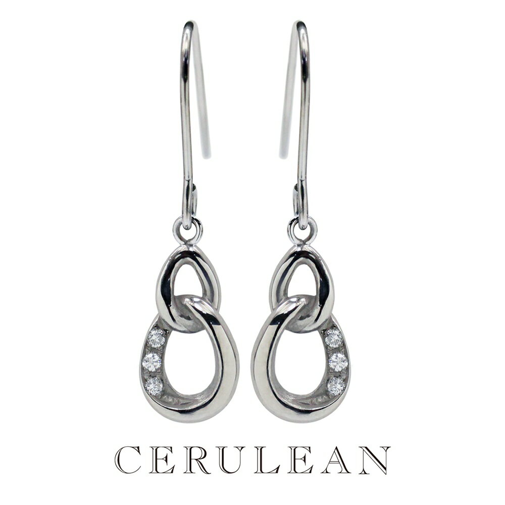 Rakuten - CERULEAN セルリアン ピアス レディース ダイヤモンド 0.06ct 上品 揺れる 両耳 フックピアス 日本製 ダイヤ サージカルステンレス 金属アレルギー対応 正規品 誕生日 彼女 妻 結婚記念日 ギフト 成人 卒業 入学