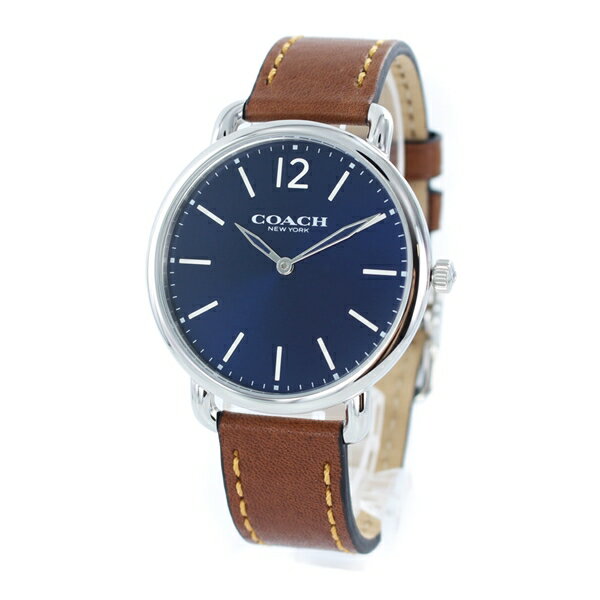 シンプル 定番ウォッチに 大人 スーツ カジュアルにも スリム ネイビー ブラウン レザー メンズ 腕時計 手表 贈り物に コーチ DELANCEY デランシー スリム 14602345 ビジネス 男性 誕生日 ギフト 成人 卒業 入学