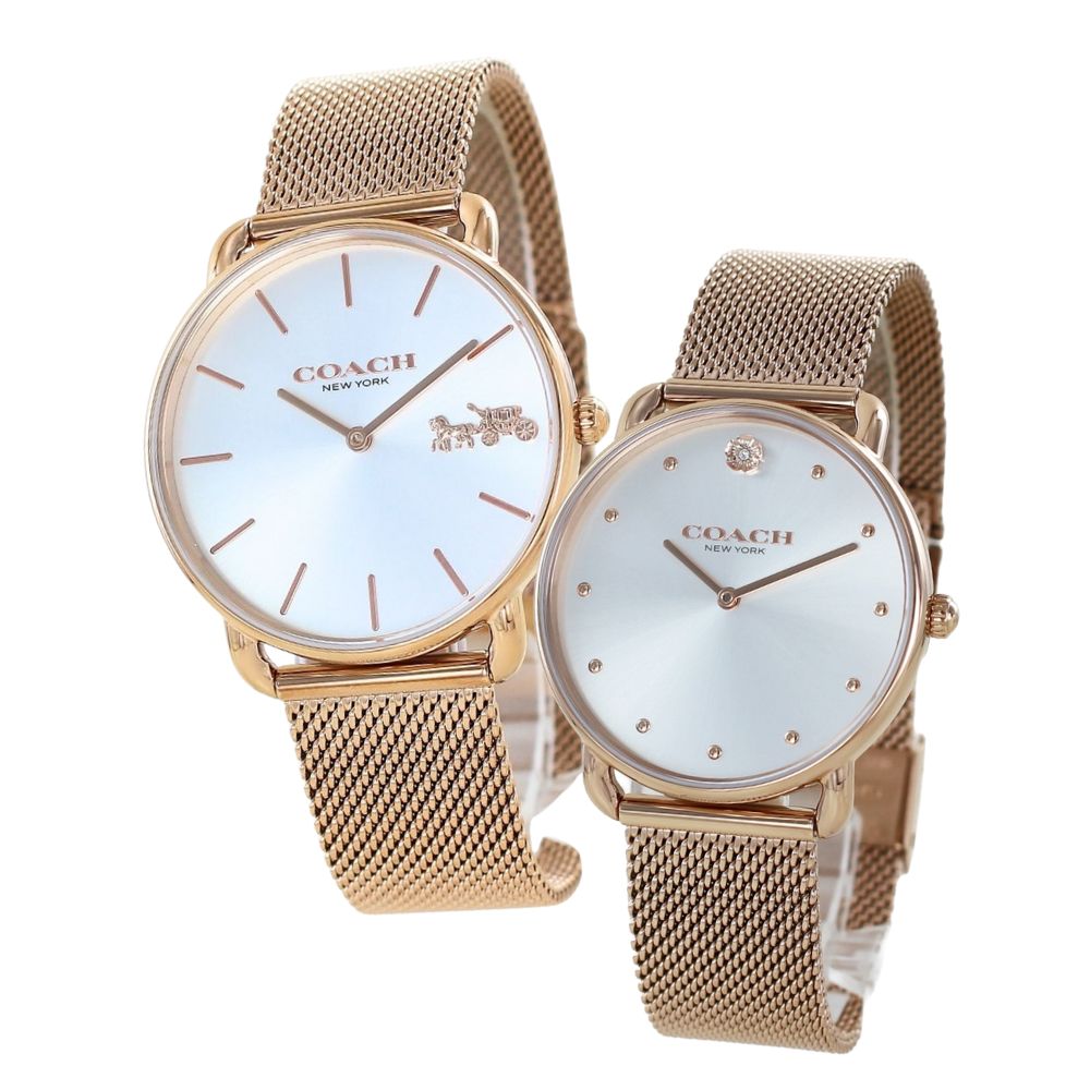ペアウォッチ ブランド コーチ 腕時計 手表 メンズ 父の日 レディース 母の日 おしゃれ 大人 ペア腕時計 メッシュ ベルト ローズゴールド 社会人 大学生 お揃い カップル 彼氏 彼女 妻 夫 父 母 誕生日プレゼント 結婚記念日 実用的 ペアギフト おすすめ ランキング お祝い