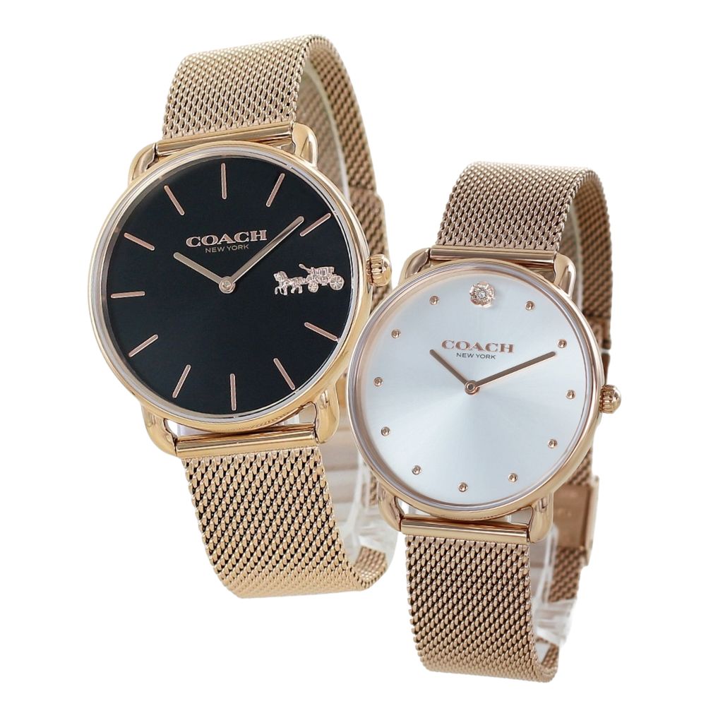 ペアウォッチ ブランド コーチ 腕時計 手表 メンズ 父の日 レディース 母の日 おしゃれ 大人 ペア腕時計 メッシュ ベルト ローズゴールド 社会人 大学生 お揃い カップル 彼氏 彼女 妻 夫 父 母 誕生日プレゼント 結婚記念日 実用的 ペアギフト おすすめ ランキング お祝い