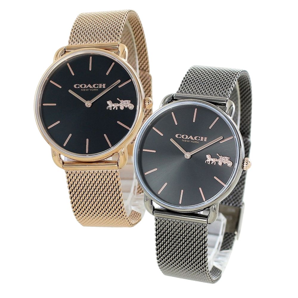 ブランド ショッパー付き コーチ ペアウォッチ ブランド 夫婦 両親 カップル ペア 腕時計 手表 ペア腕時計 お揃い ペアルック ローズゴールド グレー 結婚祝い 誕生日 プレゼント 結婚記念日 ペアギフト おすすめ COACH 時計 コーチ時計 ランキング お祝い
