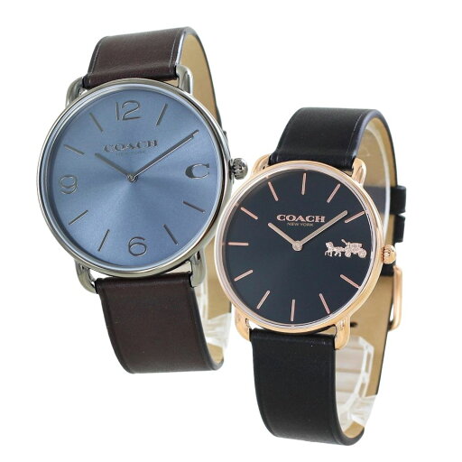 コーチ ペアウォッチ ペア 腕時計 手表 ペア腕時計 ブランド シンプル 革ベルト ダークブラウン ブラック お揃い カップル 夫婦 両親 誕生日プレゼント 結婚記念日 結婚式 ペアギフト おしゃれ 実用的 おすすめ クリスマスプレゼント ランキング お祝い