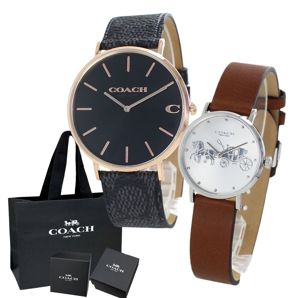 ブランド 紙袋 ショッパー付き ペアウォッチ ペア コーチ 腕時計 手表 メンズ 父の日 レディース 母の日 誕生日 プレゼント ギフト 記念日 フォーマル ビジネス スーツ レザー 革 ベルト 20代 30代 40代 ランキング お祝い
