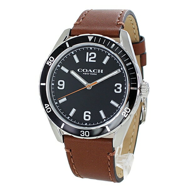 コーチ ブラウン レザー 革 ベルト 腕時計 手表 男性 メンズ 20代 30代 ビジネス スーツ オフィス カジ..