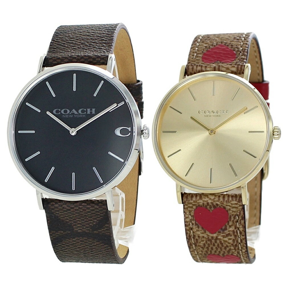 コーチ ペアウォッチ 腕時計 手表 ペアギフト おすすめ 結婚祝い おしゃれ レザー時計 ブランド ペア カップル 大人 プレゼント 誕生日 結婚記念日 贈り物 ランキング お祝い