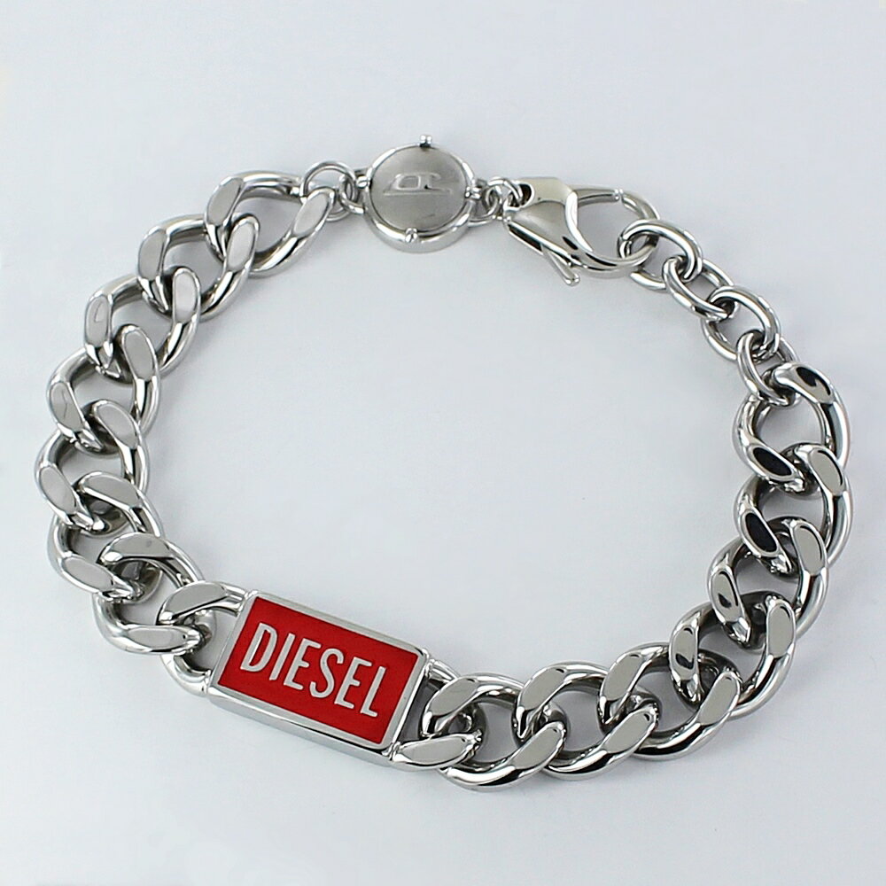 ペア ブレスレット ディーゼル アクセサリー ペアルック カップル 夫婦 プレゼント Diesel ブランド チェーンブレスレット シルバー ペアブレスレット お揃い プレゼント ユニセックス 内祝い 母の日 お祝い 3