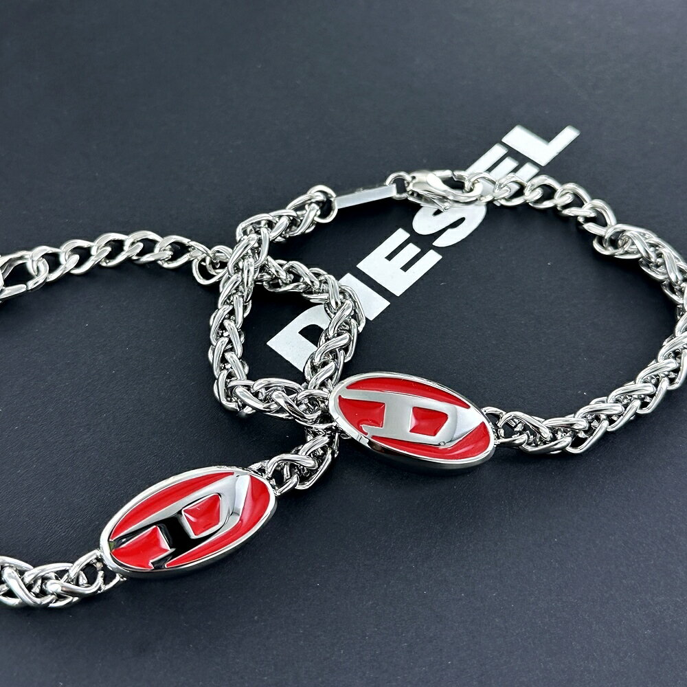 ペアブレスレット ディーゼル おそろい お揃い チェーンブレスレット ペア アクセサリー 誕生日 記念日 プレゼント 結婚祝い 結婚記念日 カップル 夫婦 両親...