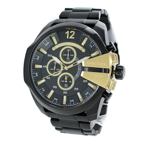 腕時計 ディーゼル（メンズ） ディーゼル 時計 メンズ 腕時計 ブラック メタル デイカレンダー クロノグラフ メガチーフ DZ4338 ビジネス 男性 誕生日 ギフト 内祝い 父の日 お祝い