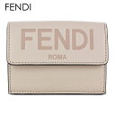 フェンディ 財布（レディース） フェンディ FENDI メンズ レディース ユニセックス 三つ折り財布 ミニ財布 8M0395 AAYZ F1BA9 ブランドロゴ ベージュ レザー 卒業 入学 お祝い