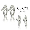 GUCCI グッチ ペア ピアス インターロッキングG フープピアス 両耳用 2個セット シルバー 925 メンズ レディース ユニセックス ブランド アクセサ...