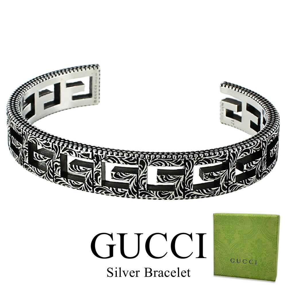GUCCI グッチ バングル ブレスレット メンズ レディース ユニセックス シルバー925 おしゃれ エイジング加工 ブランドアクセサリー 誕生日 結婚式 結...