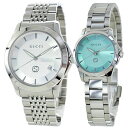 ペアウォッチ グッチ ペア 腕時計 手表 婚約 結婚 記念日 両親 プレゼント 高級時計 GUCCI Gタイムレス メンズ レディース お揃い カップル ペアギ...