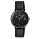 Junghans ユンハンス 時計 メンズ 腕時計 MAX BILL マックスビル オートマチック 自動巻き ブラック文字盤 ブラックレザー 027/4701.00 ビジネス 男性 ブランド 時計 誕生日 お祝い クリスマスプレゼント ギフト お洒落